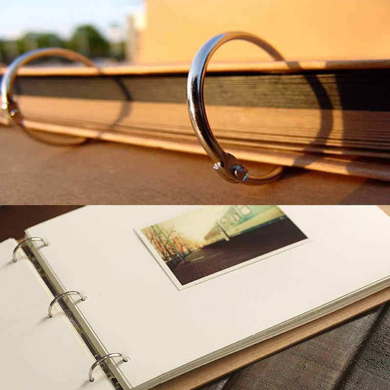 YOBZUO 1.5 Inch (40 Pack) Book Binder Rings, Office Loose Leaf, Nickel Plated Steel, Keychain Key Ring, Metal Book, Silver - Image 4